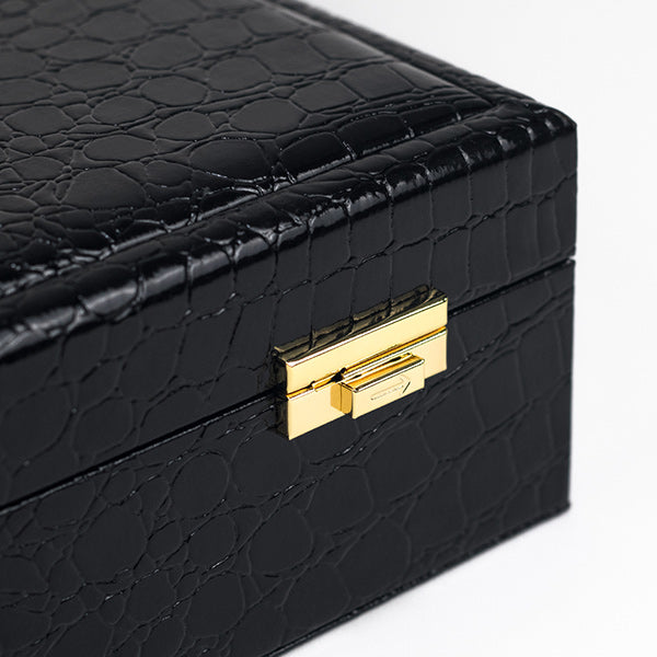BX083 Glossy Black Jewellery Set Display Box