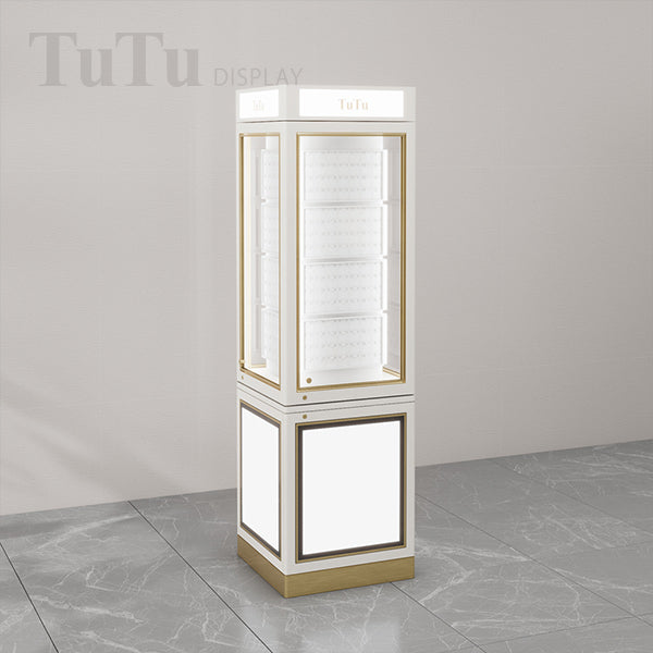 DM145 Jewelry Display Case Rotating Cabinet Lighted