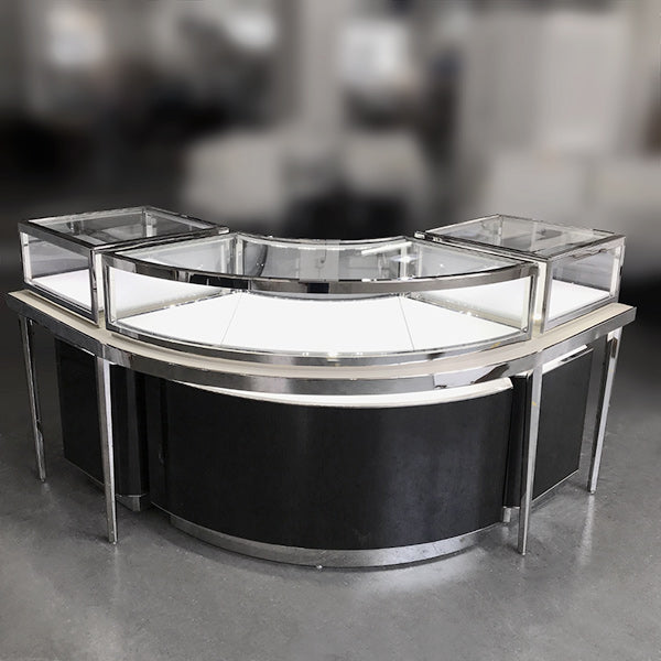 DM173 Curved Jewelry Display Showcase