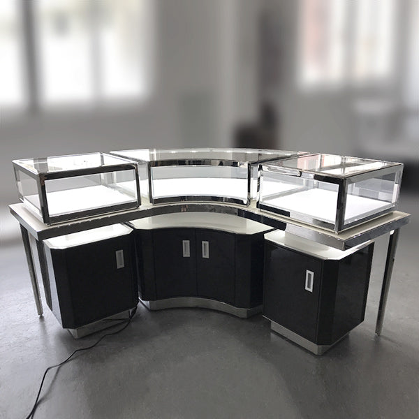 DM173 Curved Jewelry Display Showcase