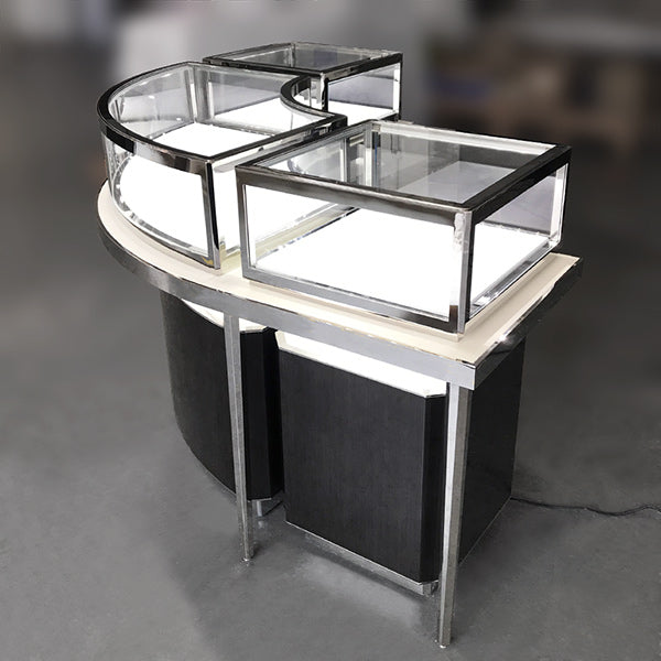 DM173 Curved Jewelry Display Showcase