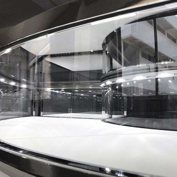 DM173 Curved Jewelry Display Showcase
