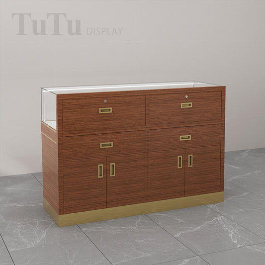 DM174 Counter Display Case with Back Mirror