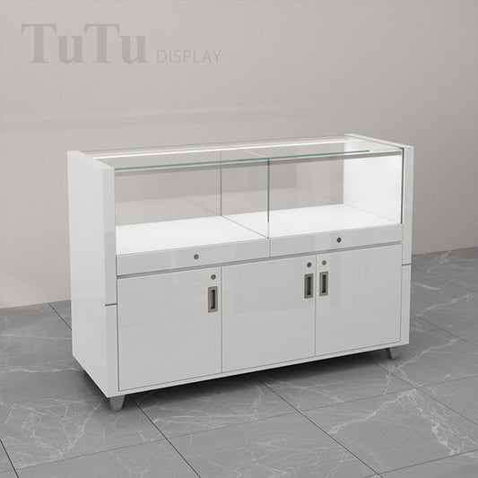 DM211 Jewellery Counter Display Case Metal Feet