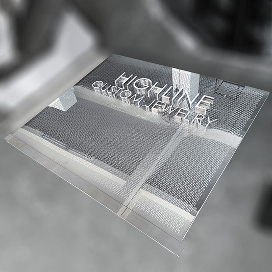 DM215 Retail Store Metal Wall Panel with LED Logo