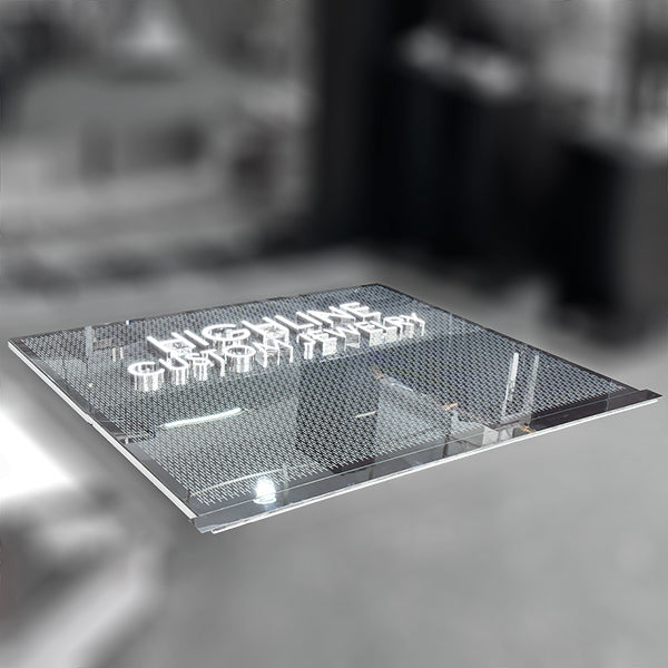 DM215 Retail Store Metal Wall Panel with LED Logo