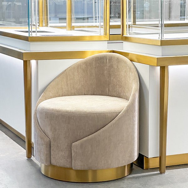 DM258 Round Chair Stool with Backrest