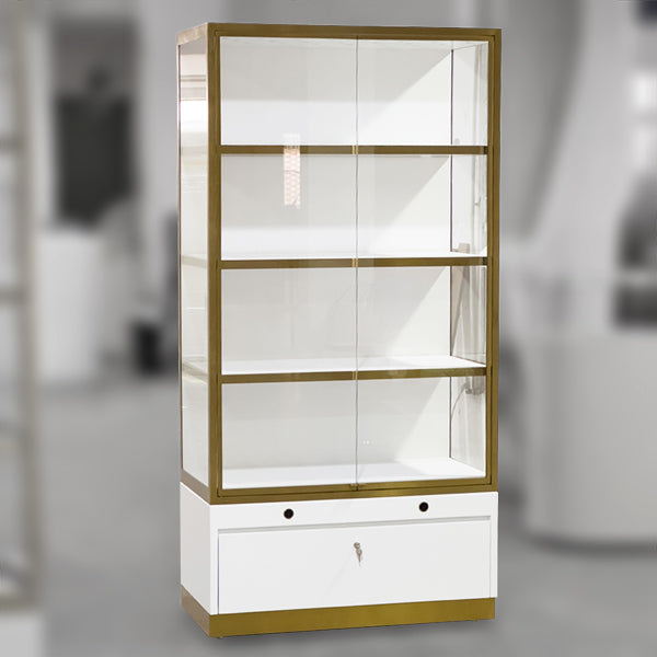DM261 Upright Glass Display Wall Showcase Cabinet Lighted