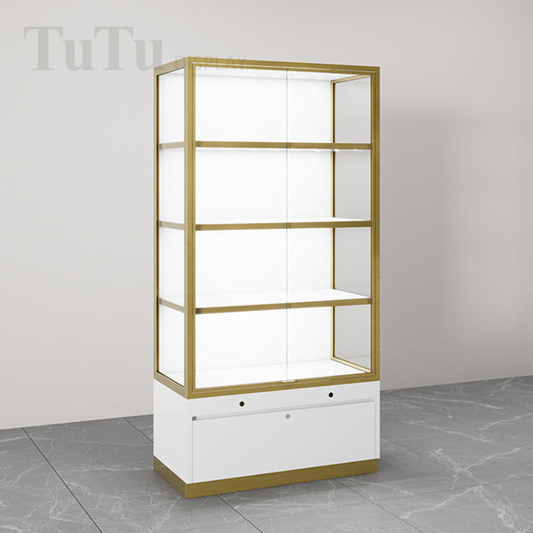 DM261 Upright Glass Display Wall Showcase Cabinet Lighted