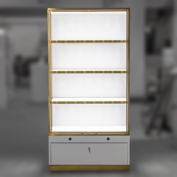 DM261 Upright Glass Display Wall Showcase Cabinet Lighted