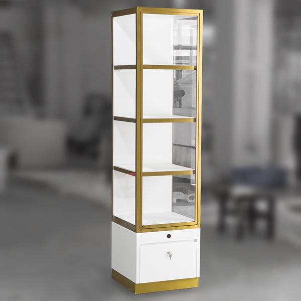 DM262 Tower Glass Display Wall Showcase Cabinet Lighted
