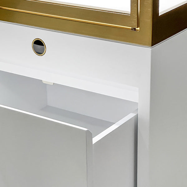 DM262 Tower Glass Display Wall Showcase Cabinet Lighted