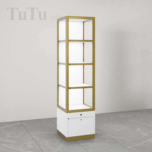 DM262 Tower Glass Display Wall Showcase Cabinet Lighted