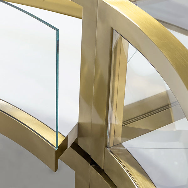 DM264 Curved Counter Display Case Set Metal Showcase