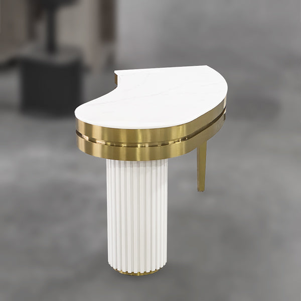 TBL011 Curved Table with Marble Top