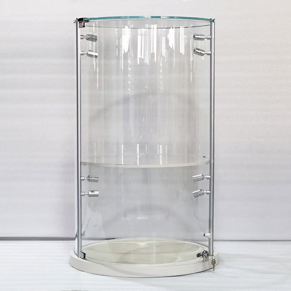DM267 Round Glass Jewellery Display Case Lighted