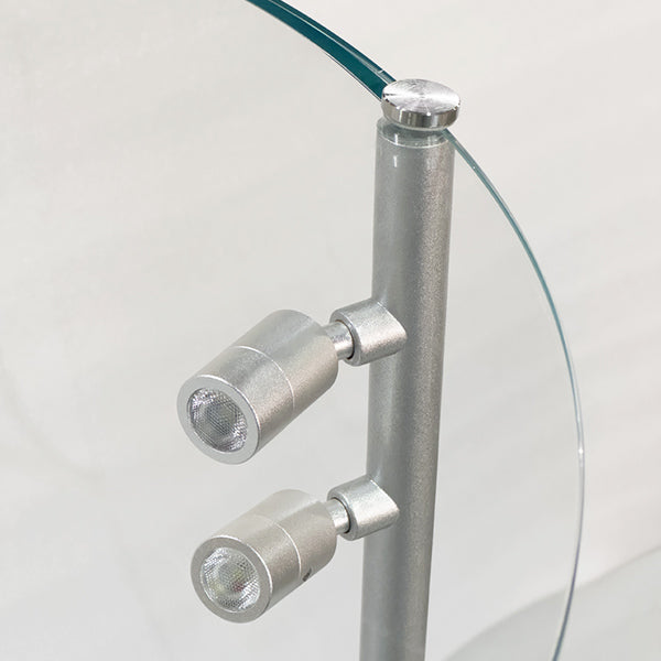 DM267 Round Glass Jewellery Display Case Lighted