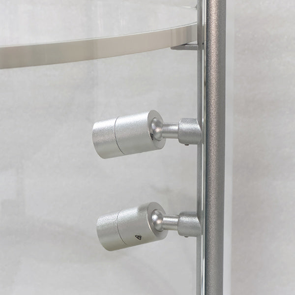 DM267 Round Glass Jewellery Display Case Lighted