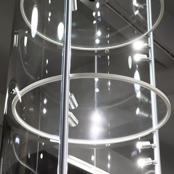 DM269 Round Glass Jewellery Display Case without Door