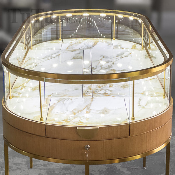 DM296 Oval Glass Top Jewellery Counter Showcase