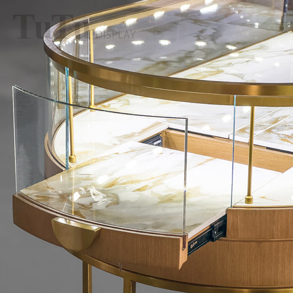DM296 Oval Glass Top Jewellery Counter Showcase