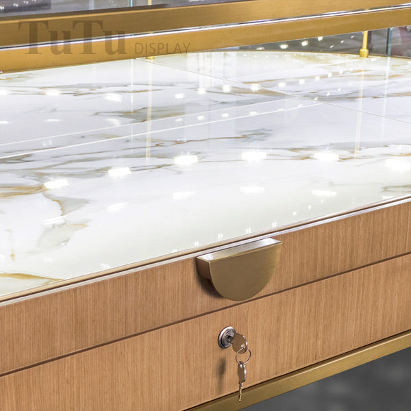 DM296 Oval Glass Top Jewellery Counter Showcase