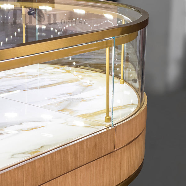 DM296 Oval Glass Top Jewellery Counter Showcase