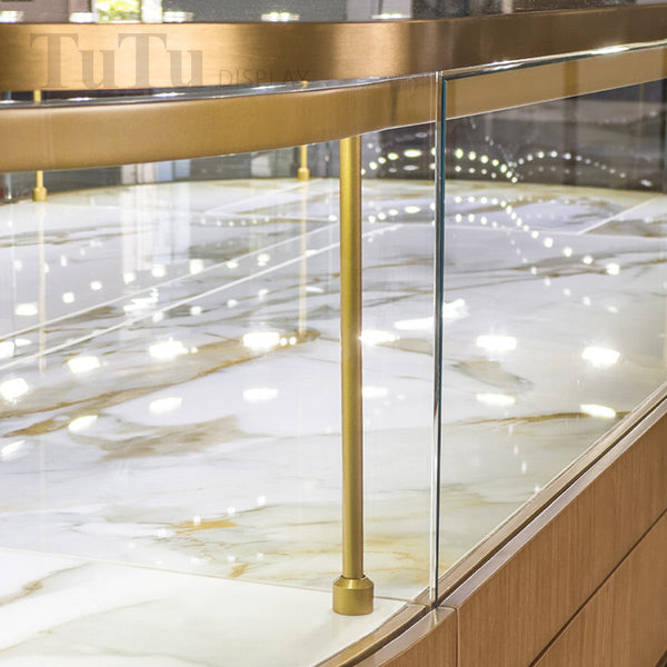 DM296 Oval Glass Top Jewellery Counter Showcase