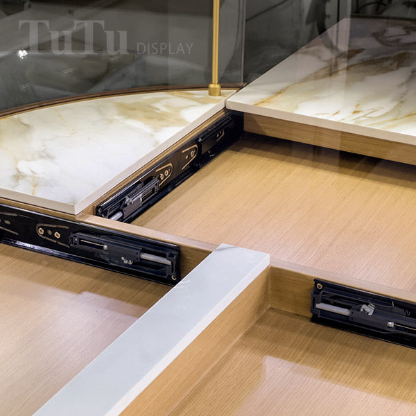DM296 Oval Glass Top Jewellery Counter Showcase