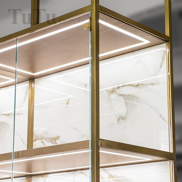 DM297 Jewellery Showcase Wall Display Cabinet Marble