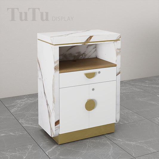 DM301 Retail Store Cashier Counter Table Marble