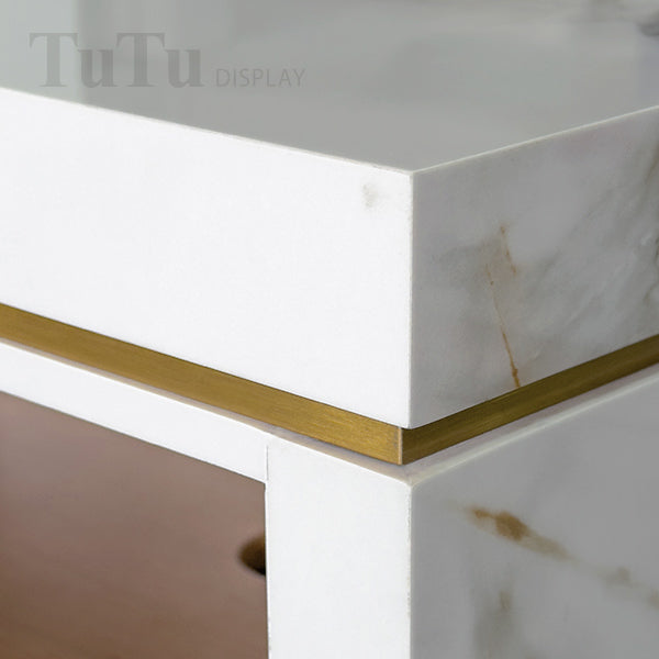 DM301 Retail Store Cashier Counter Table Marble