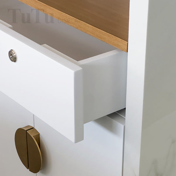 DM301 Retail Store Cashier Counter Table Marble