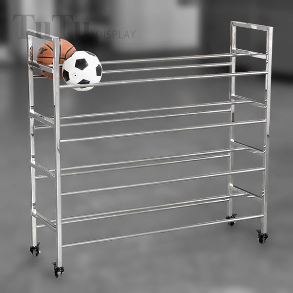DM312 Stainless Steel Ball Display Rack with Caster