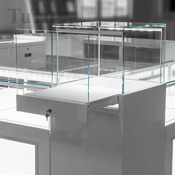 DM315 Jewellery Store Center Island Display Cabinet Kiosk