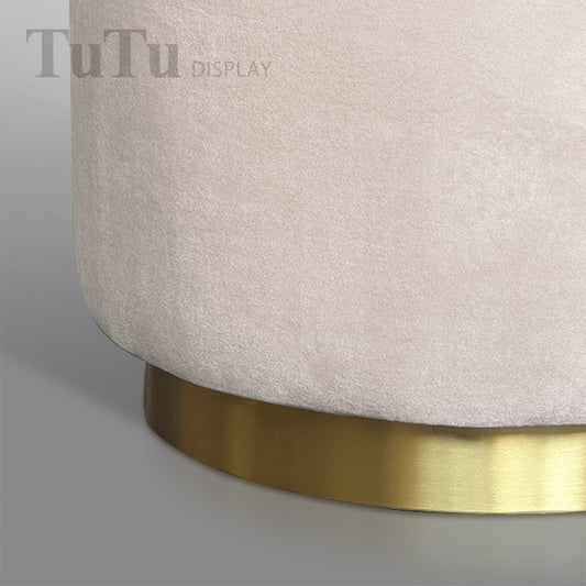 DM319 Round Ottoman Stool with Metal