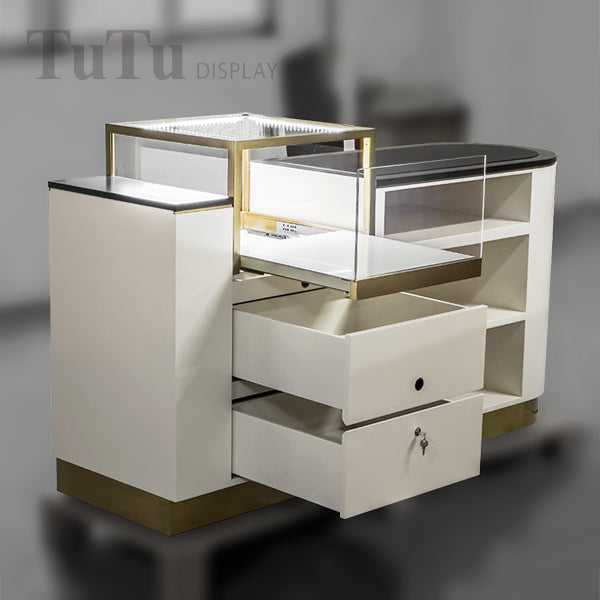DM324 Jewellery Store Consult Desk with Showcase