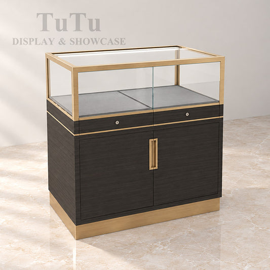 DM51 Jewelry display counter showcase with metal frame