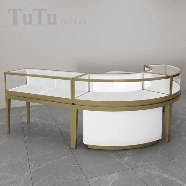 DM285 Jewellery Display Case Set Curved Kiosk