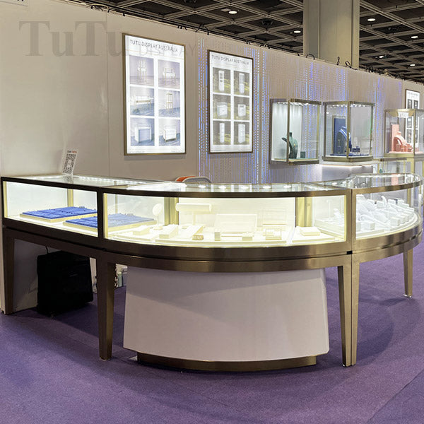DM285 Jewellery Display Case Set Curved Kiosk