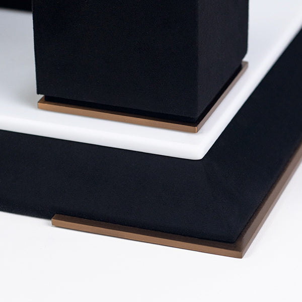 DS056 Black Jewellery Display Stand Set with Marble