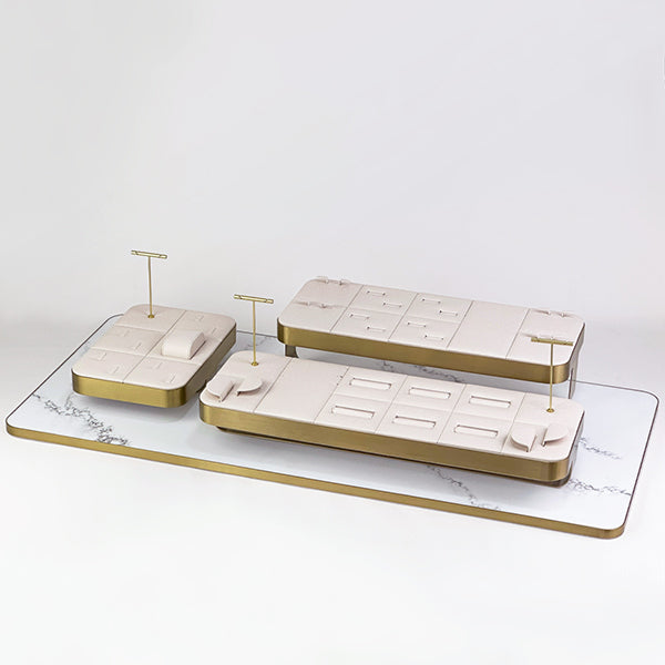 DS309 Jewellery Display Holder Trays Set Marble Base