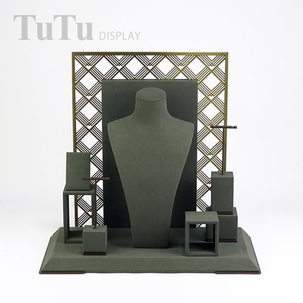 DS381 Shop Front Jewelry Opal Double Side Display Set
