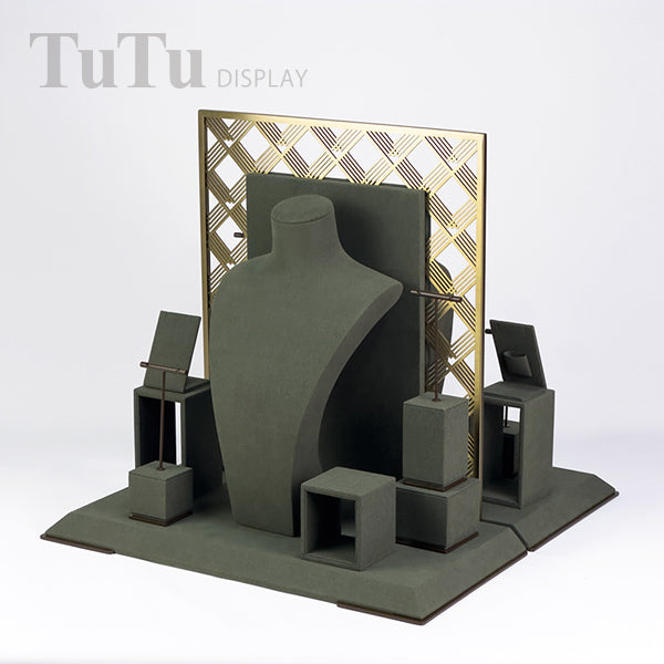 DS381 Shop Front Jewelry Opal Double Side Display Set