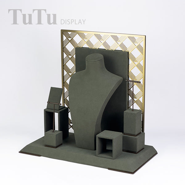 DS381 Shop Front Jewelry Opal Double Side Display Set