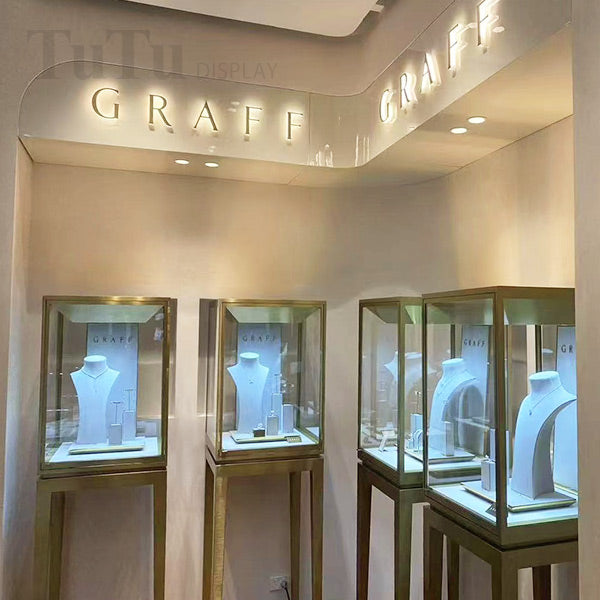 MT31 Jewellery Tower Display Case Led Lights
