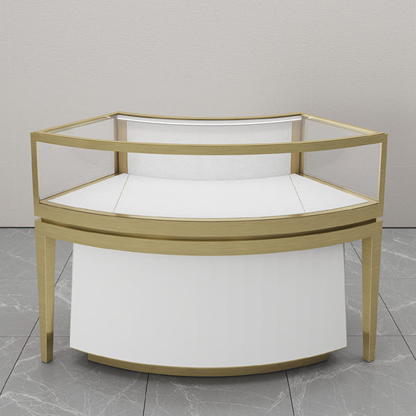MT42 Curved Jewellery Display Counter with Base Cabinet