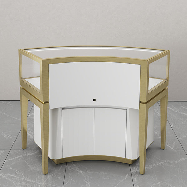 MT42 Curved Jewellery Display Counter with Base Cabinet