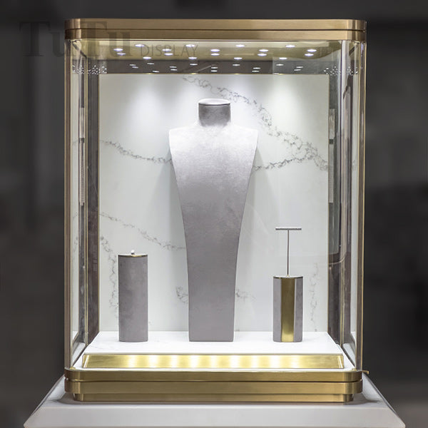 MT44 Jewellery Tower Display Case Marble