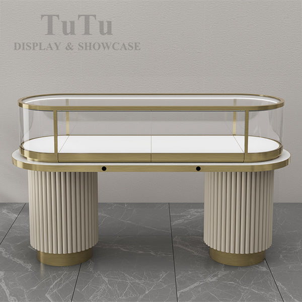 MT51 Jewellery Oval Glass Counter Showcase